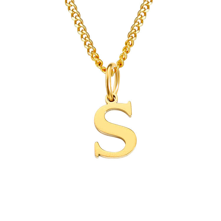 26 Letters All-Match 14K Stainless Steel Necklace