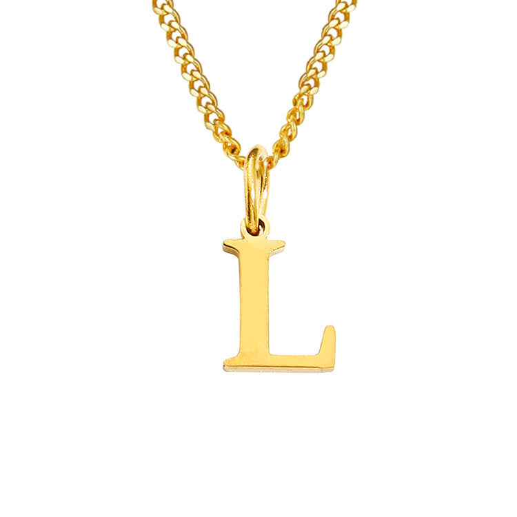 26 Letters All-Match 14K Stainless Steel Necklace