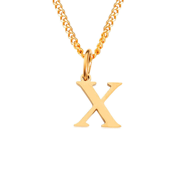 26 Letters All-Match 14K Stainless Steel Necklace