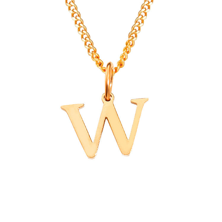 26 Letters All-Match 14K Stainless Steel Necklace