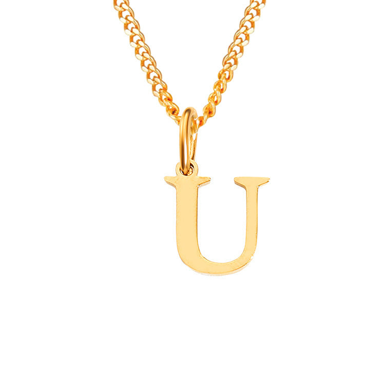 26 Letters All-Match 14K Stainless Steel Necklace