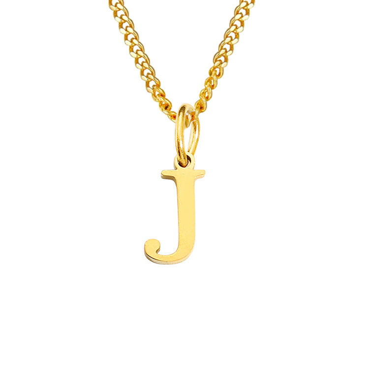 26 Letters All-Match 14K Stainless Steel Necklace