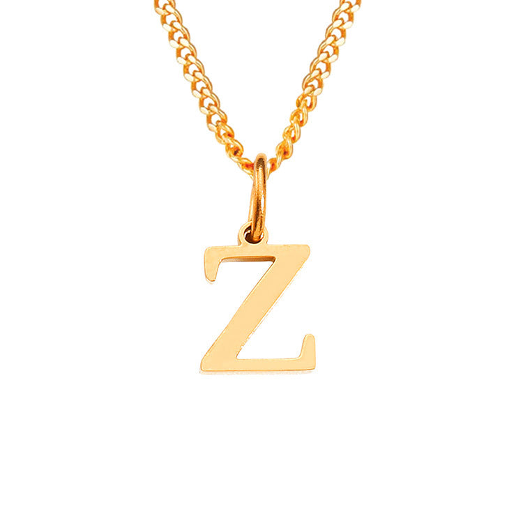 26 Letters All-Match 14K Stainless Steel Necklace