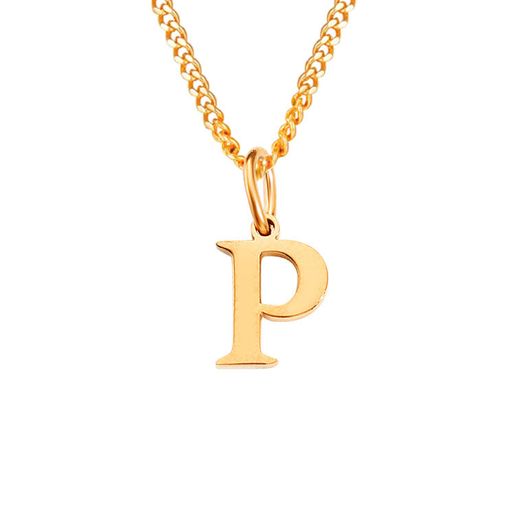 26 Letters All-Match 14K Stainless Steel Necklace