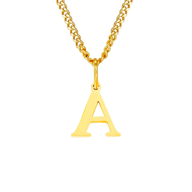 26 Letters All-Match 14K Stainless Steel Necklace