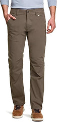 Men's Vent Stretch Pants, Quick Dry Lightweight Casual Cargo Pants, Water Resistant Straight-Fit Utility Work Pants