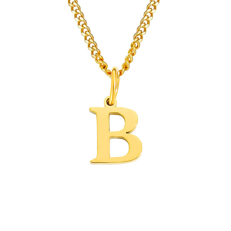 26 Letters All-Match 14K Stainless Steel Necklace