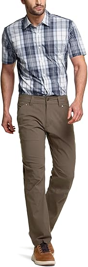 Men's Vent Stretch Pants, Quick Dry Lightweight Casual Cargo Pants, Water Resistant Straight-Fit Utility Work Pants