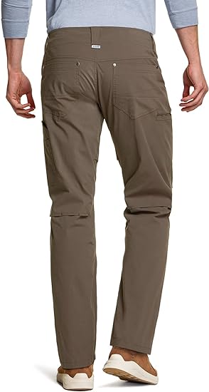 Men's Vent Stretch Pants, Quick Dry Lightweight Casual Cargo Pants, Water Resistant Straight-Fit Utility Work Pants