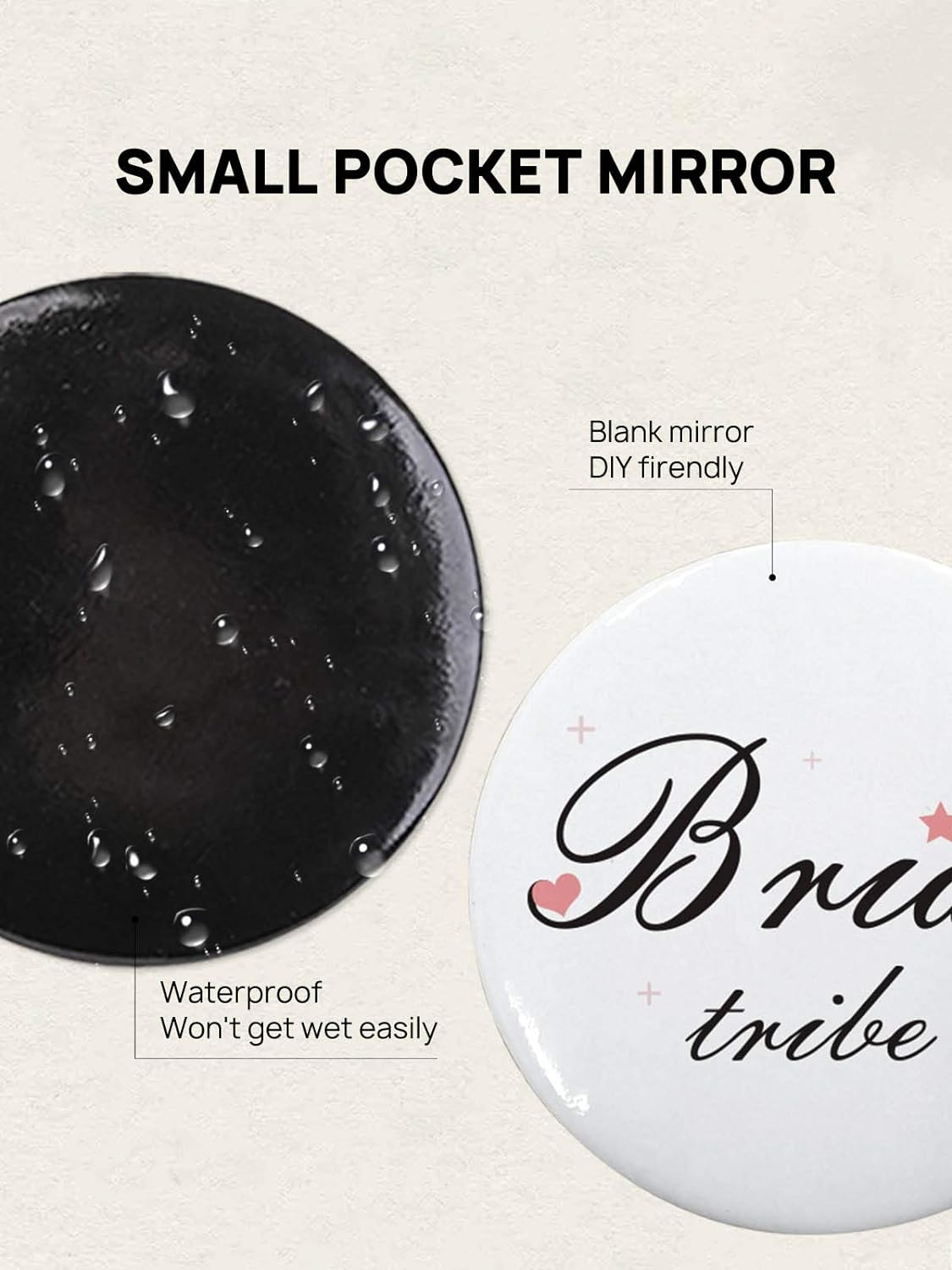 Compact Mirror Bulk Round Makeup Glass Mirror for Purse Great Gift 2.5 Inch 6 Colors Pack of 12