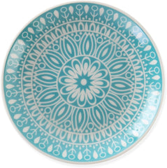 Ceramic Ring Dish Jewelry Tray,Mandala Decorative Organizer Trinket Dish,Home Decor Wedding Birthday Housewarming Gift for Her(Blue)