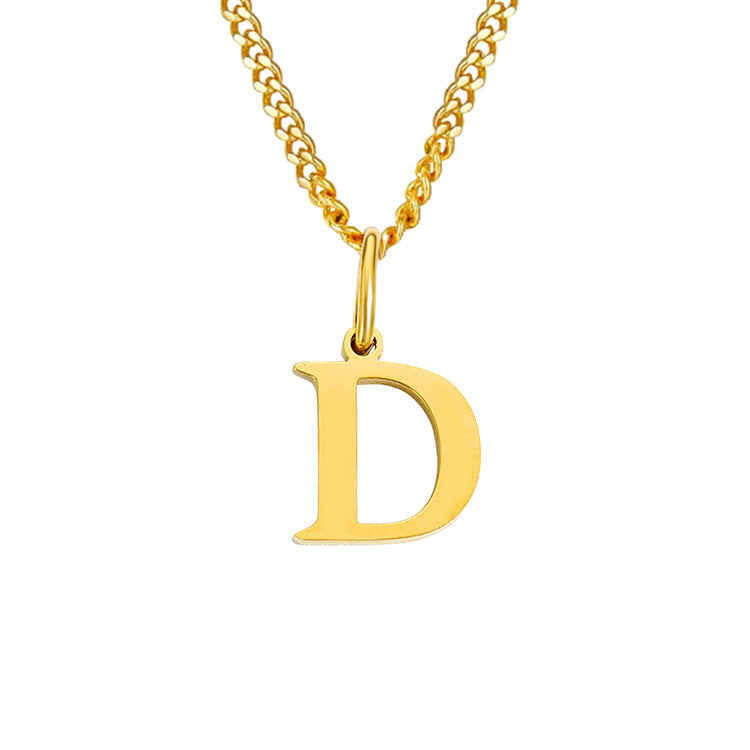 26 Letters All-Match 14K Stainless Steel Necklace