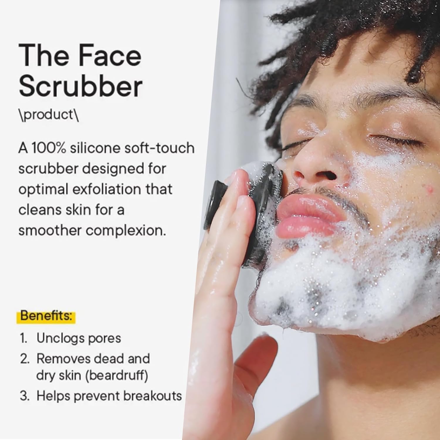 Face Scrubber, Silicone Face Scrubber for Men, Facial Cleansing Brush Silicone Face Wash Brush Manual Waterproof Cleansing Skin Care Face Brushes for Cleansing and Exfoliating