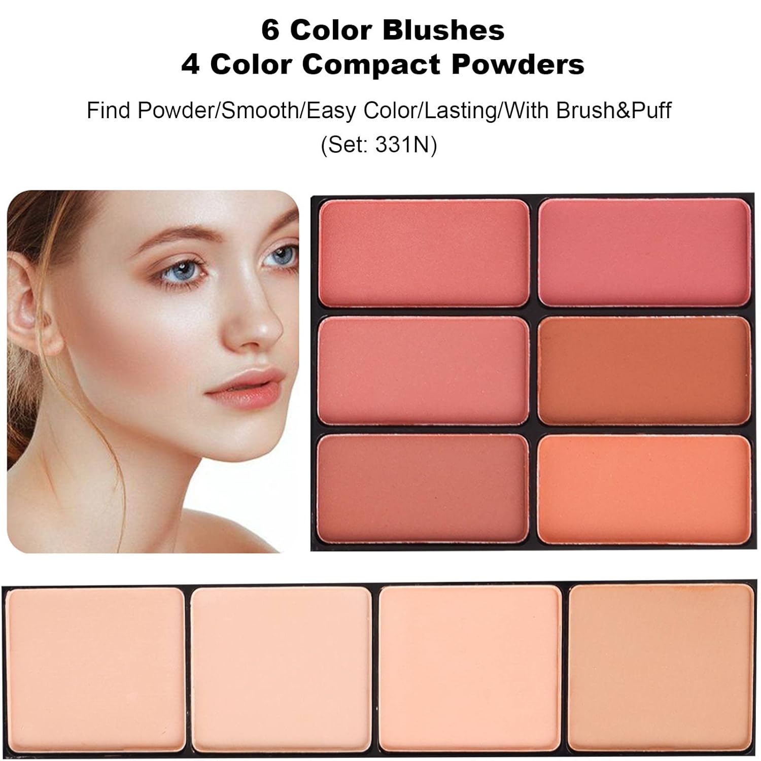 58 colors Professional All In One Makeup Full Kit for Women Girls Beginner, Makeup Gift Set with Eye Shadow Blush, Lipstick, Compact Powder, Mascara, Eyeliner, Lip Liner, Eyebrow Pencil, Glitter(331N)