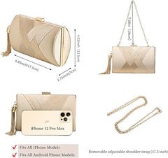 Clutch Purses For Women Tassel Evening Clutch bag Cross Body & Shoulder Bag For Wedding Night out Party