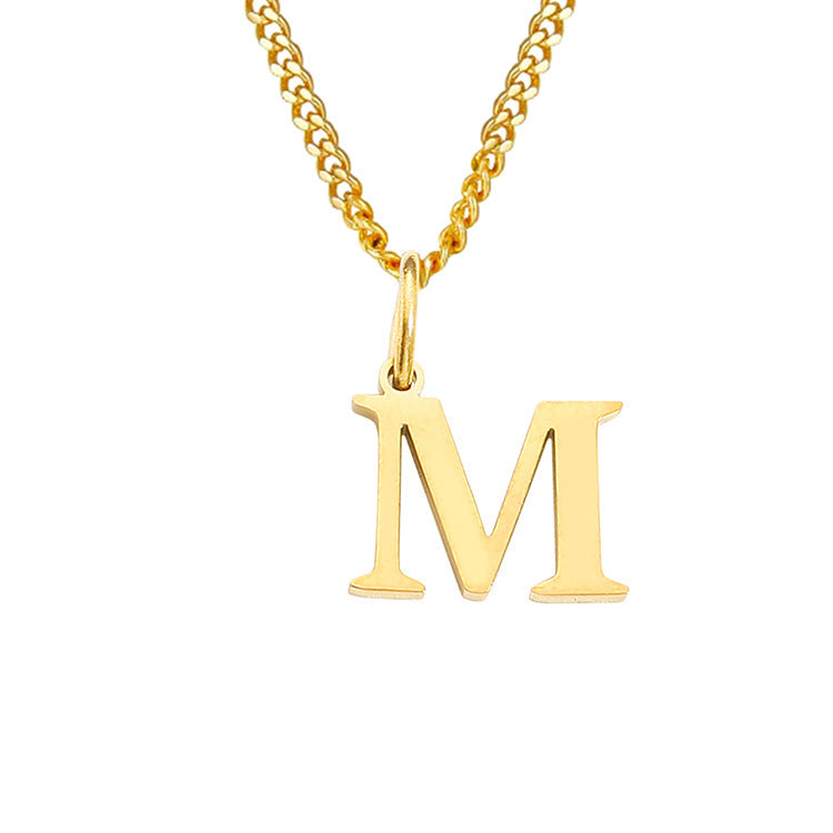 26 Letters All-Match 14K Stainless Steel Necklace