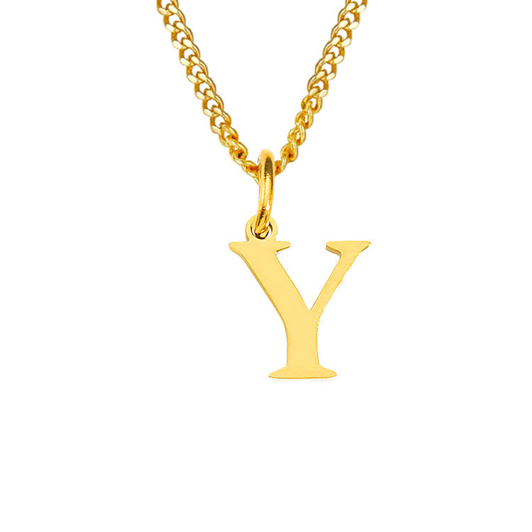 26 Letters All-Match 14K Stainless Steel Necklace