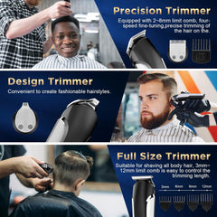 Beard Trimmer for Men, Waterproof Electric Razor Hair Trimmer, IPX7 Washable Hair Clippers for Beard, Mens Grooming Kit for Nose Mustache Body Facial, Gifts for Men Father Husband