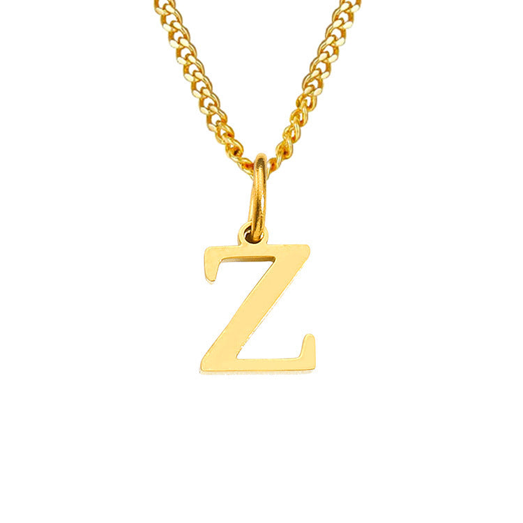 26 Letters All-Match 14K Stainless Steel Necklace