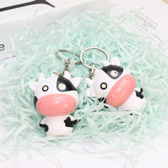 Creative Sound Glowing Cow Pendant Keychain