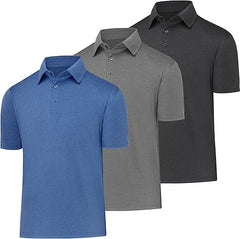 Golf Polos for Men Quick-Dry Athletic Mens Polo Shirts Short Sleeve Summer Casual Moisture Wicking Golf Shirt