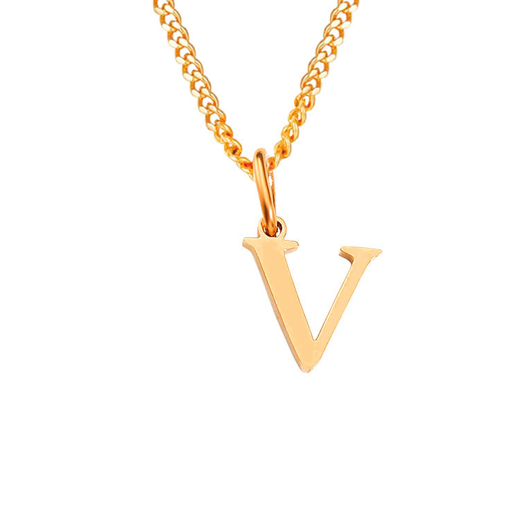 26 Letters All-Match 14K Stainless Steel Necklace