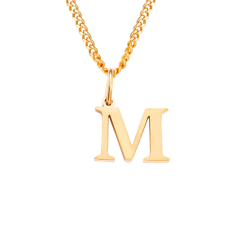 26 Letters All-Match 14K Stainless Steel Necklace