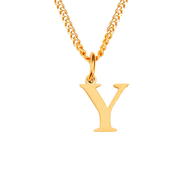 26 Letters All-Match 14K Stainless Steel Necklace