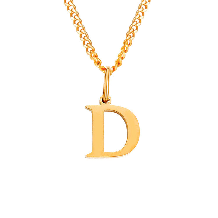 26 Letters All-Match 14K Stainless Steel Necklace