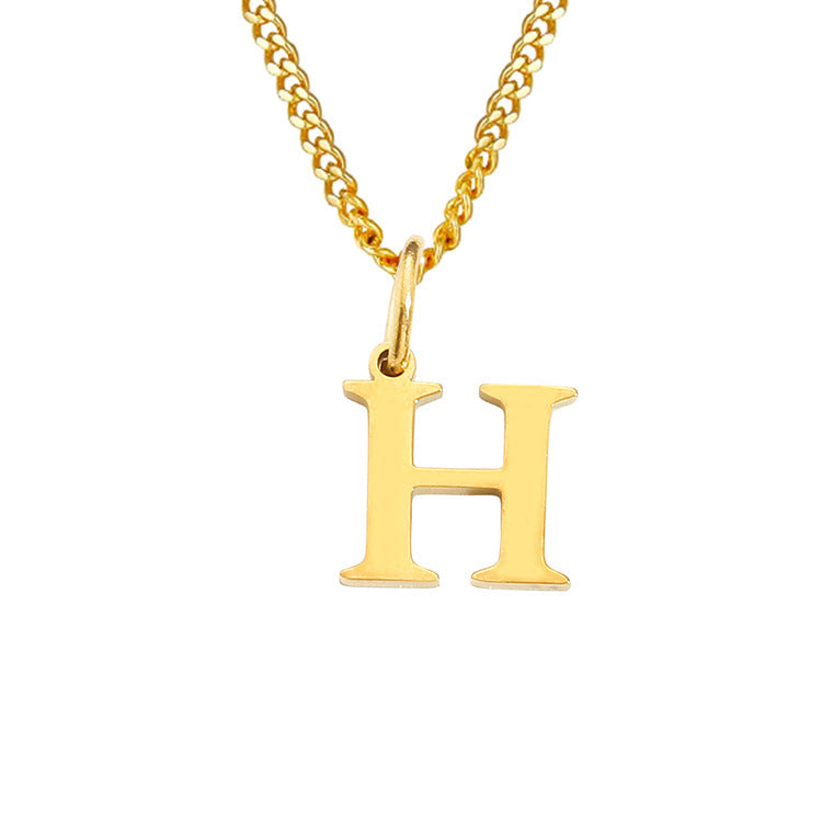 26 Letters All-Match 14K Stainless Steel Necklace