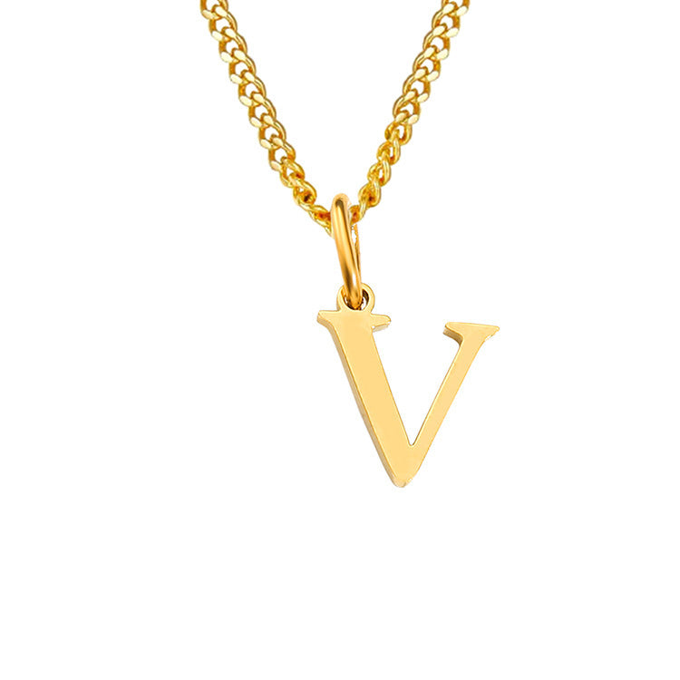 26 Letters All-Match 14K Stainless Steel Necklace