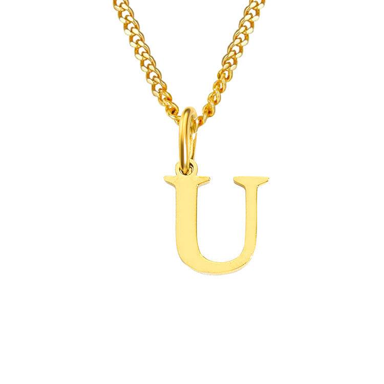 26 Letters All-Match 14K Stainless Steel Necklace