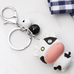 Creative Sound Glowing Cow Pendant Keychain