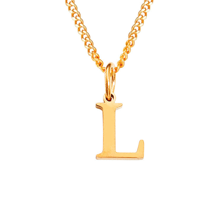 26 Letters All-Match 14K Stainless Steel Necklace