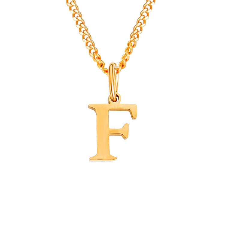 26 Letters All-Match 14K Stainless Steel Necklace