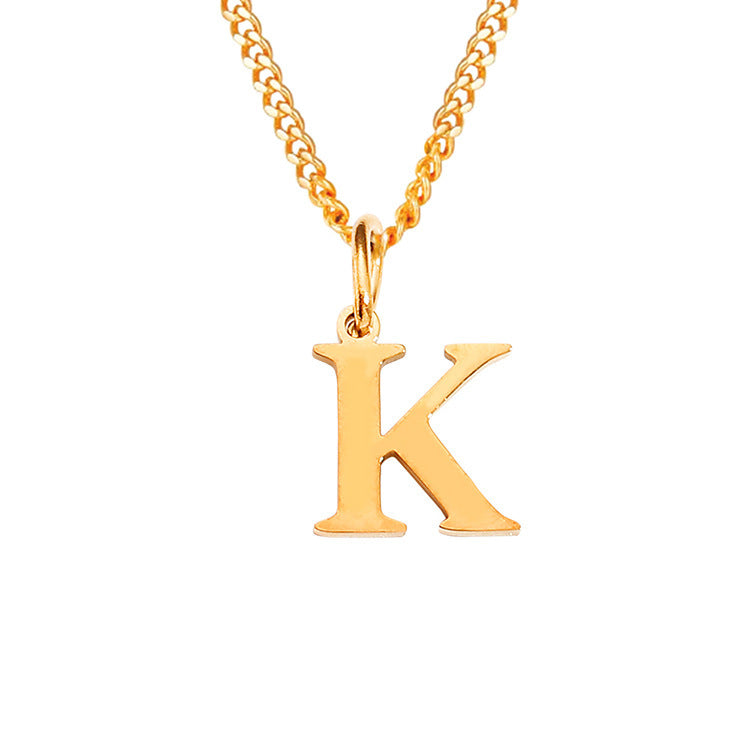 26 Letters All-Match 14K Stainless Steel Necklace