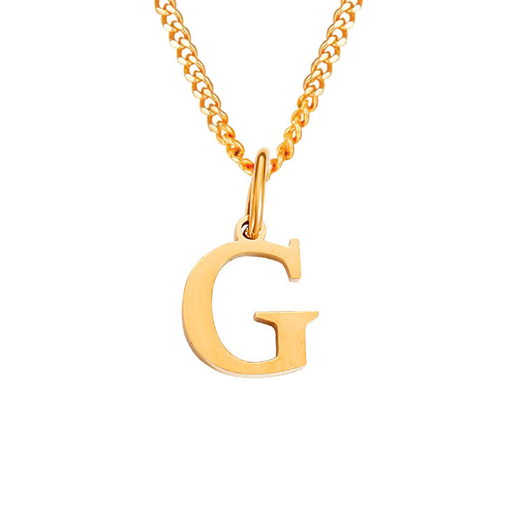 26 Letters All-Match 14K Stainless Steel Necklace