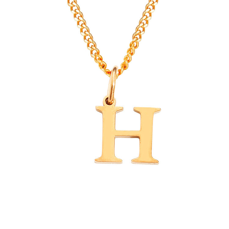 26 Letters All-Match 14K Stainless Steel Necklace