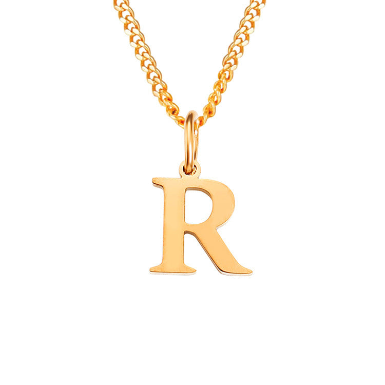 26 Letters All-Match 14K Stainless Steel Necklace